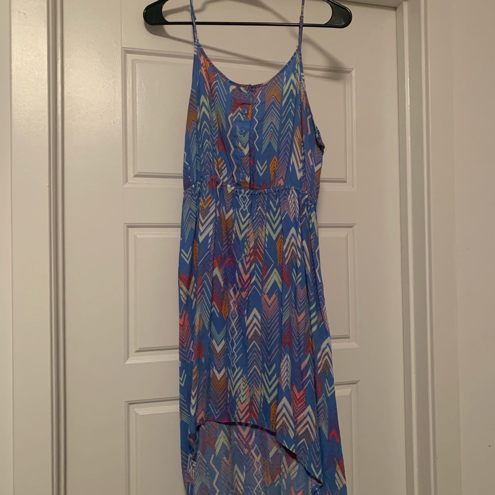Charlotte Russe light blue aztec print dress (S)